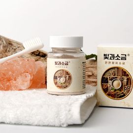 LIGHT AND SALT Natural Tooth Salt Powder 70g x 2Bottles – 8 Natural Ingredients, Himalayan Pink Salt, Fine Powder for Whole-Family Oral Care _ Made in KOREA
